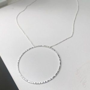 Stella and Dot Silver Circle Delicate Necklace